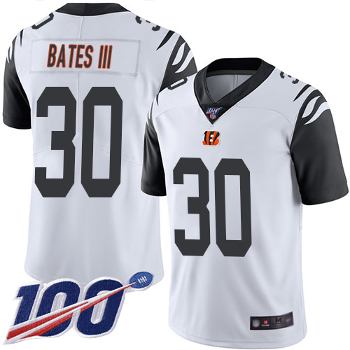 Cincinnati Bengals Limited White Men Jessie Bates III Jersey NFL Footballl #30 100th Season Rush Vapor Untouchable->cincinnati bengals->NFL Jersey